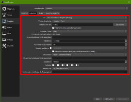 OBS - Konfiguration - Ausgabe Einstellungen