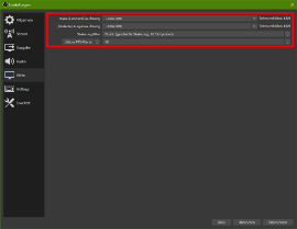 OBS - Konfiguration - HD Video Einstellungen