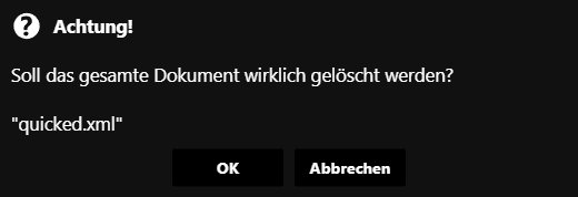 QuickEd - Dokument löschen QuickEd - Dokument löschen