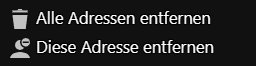 Kontextmenü-Adressen Kontextmenü-Adressen