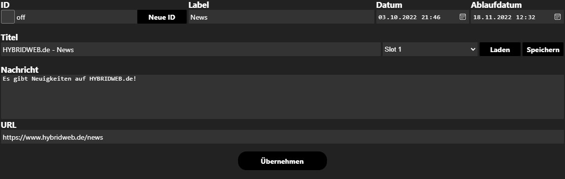 Benachrichtigungen Benachrichtigungen